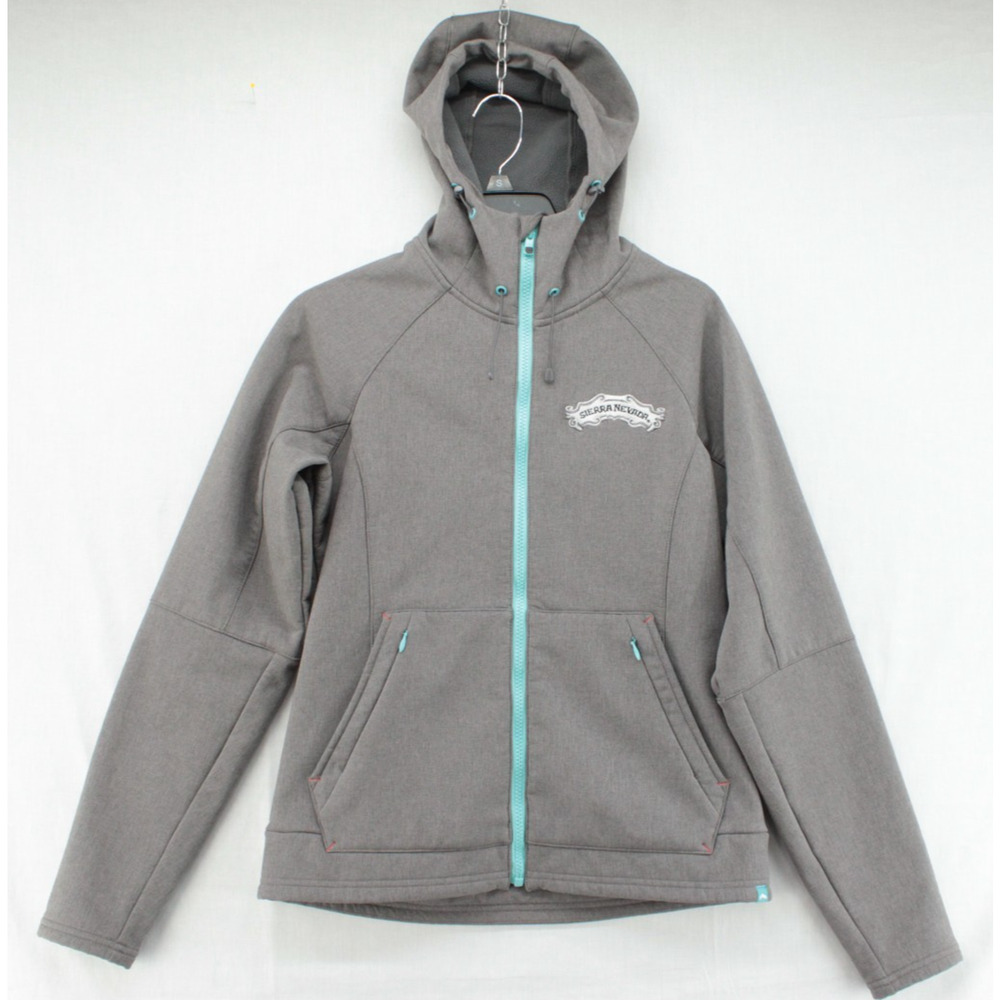 Simms Fishing Hooded Rogue Jacket Fleece Soft shell Full Zip Women's Small Gray